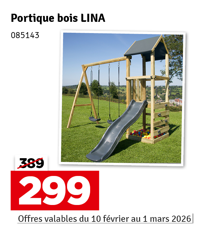 Portique en bois Lina anthracite